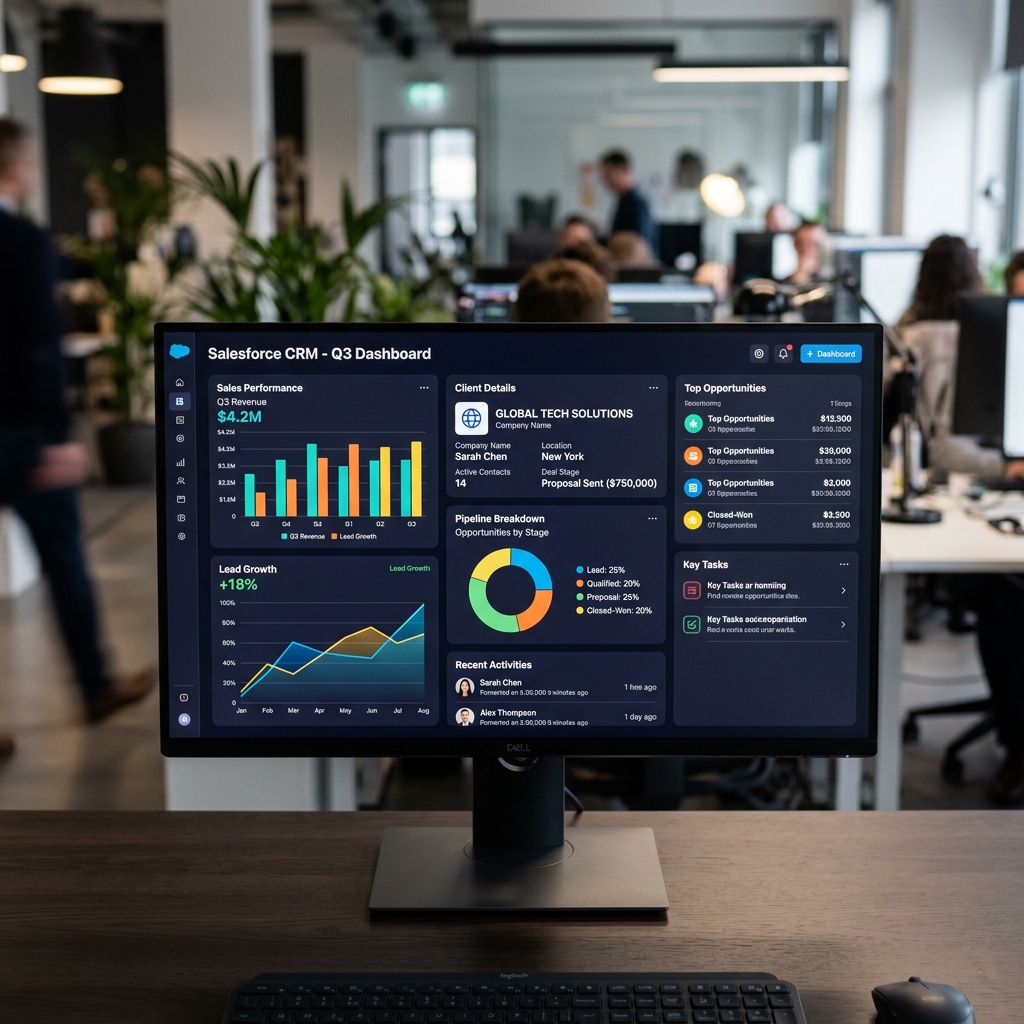 CRM Screen Dashboard